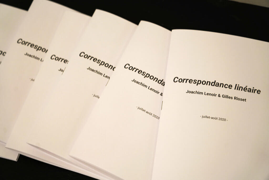 Joachim Lenoir & Gilles Risset, "Correspondance linéaire", 10 textes et dessin au plotter